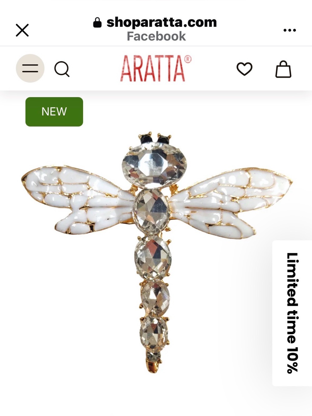 Aratta Red Logo Dragonfly Pin
